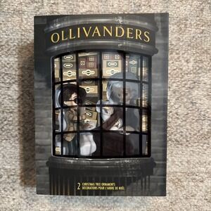 Hallmark Harry Potter & Ollivander SET 2 Christmas Ornaments Book Shape